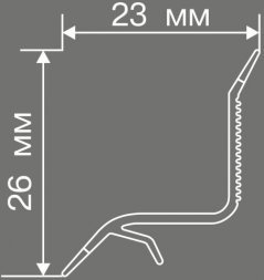 Бордюр для ванны на плитку ПВХ НП35 ГРЕЙС 23 ммх1,85 м 14588